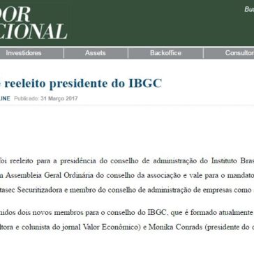 Emilio Carazzai é reeleito presidente do IBGC – Investidor Institucional